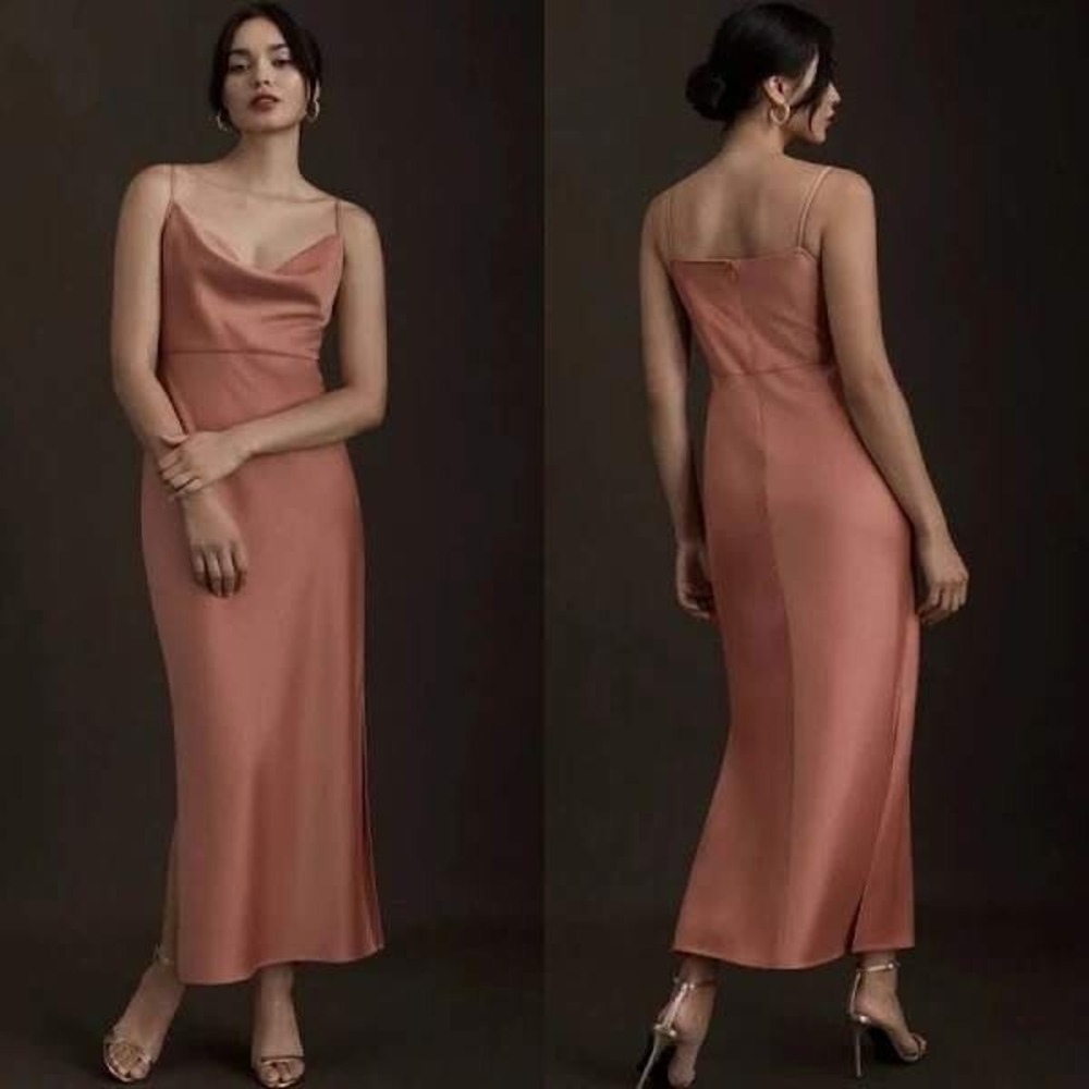 Anthropologie‎ BHLDN Cowl Neck Maxi Dress Sleeveless Formal Occasion Gown Size 8